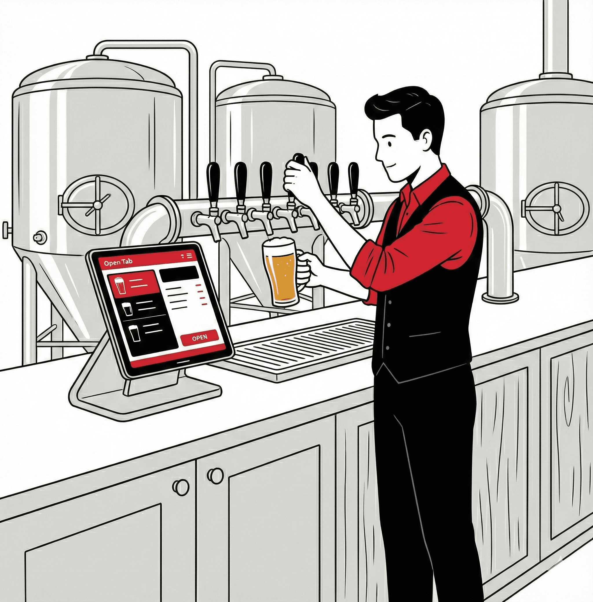 Bar POS Illustration