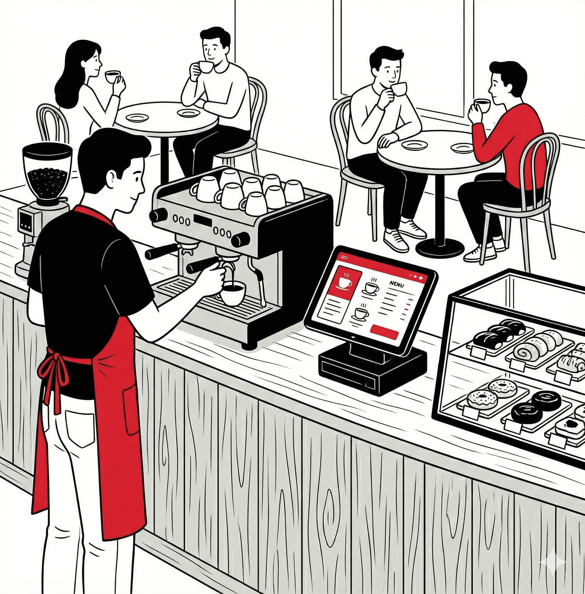 Cafe POS Illustration
