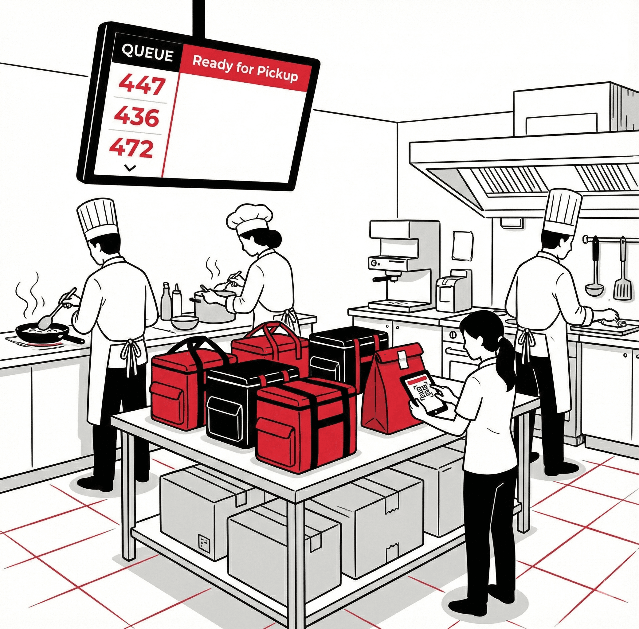 Cloud Kitchen POS Illustration